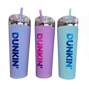 NWT Dunkin' Colorful Tumbler Set